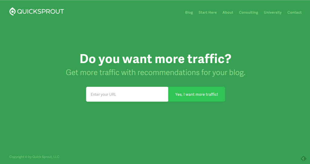 quicksprout call to action